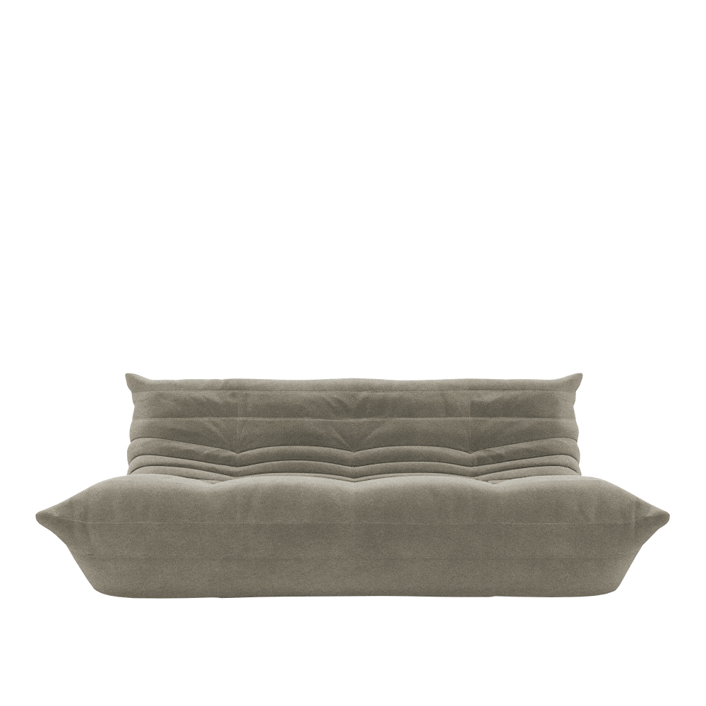 Togo Large Settee Without Arms, Fabric Cat. S, Alcantara Dove Grey 447