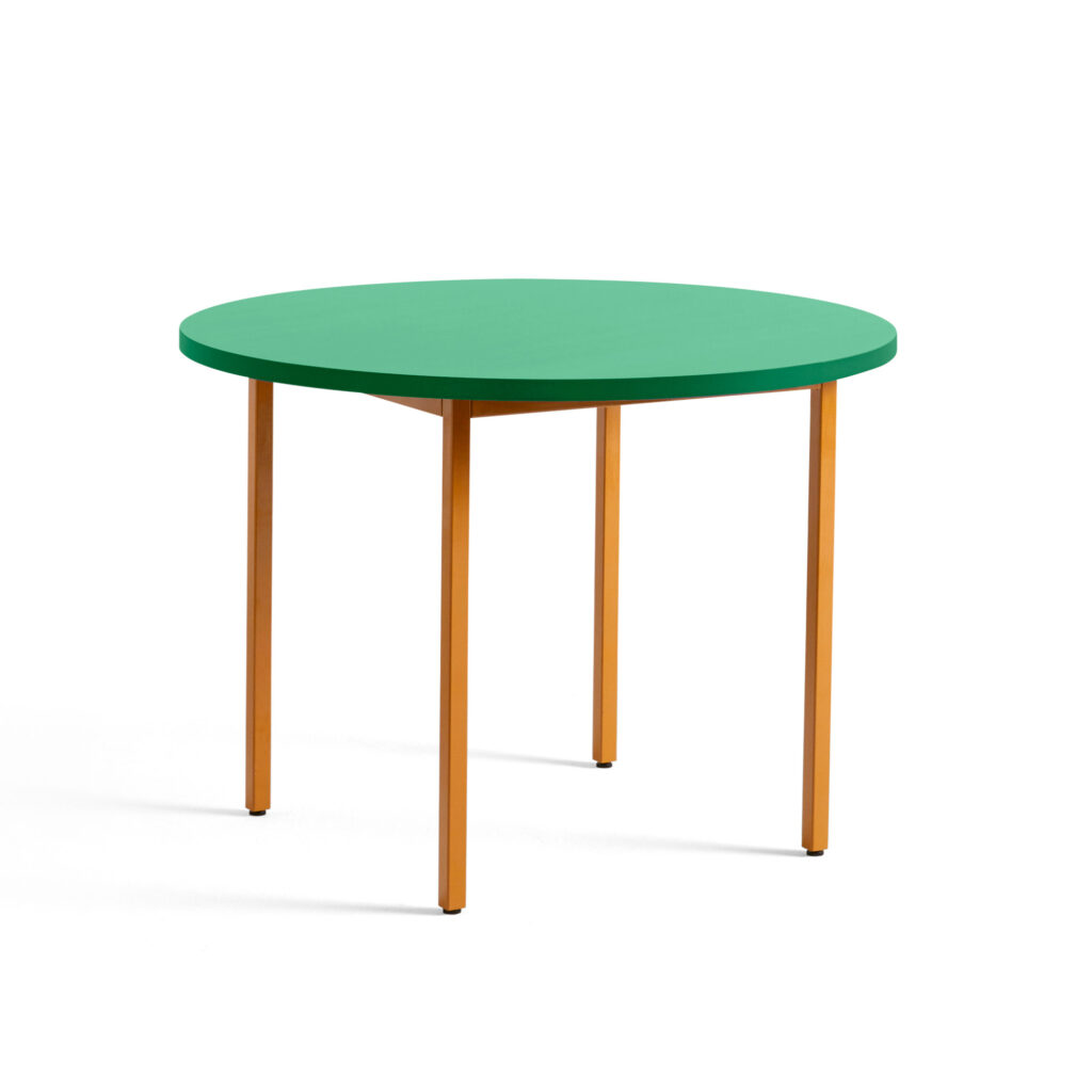 Two-Colour Table Round 105 Green Mint / Ochre