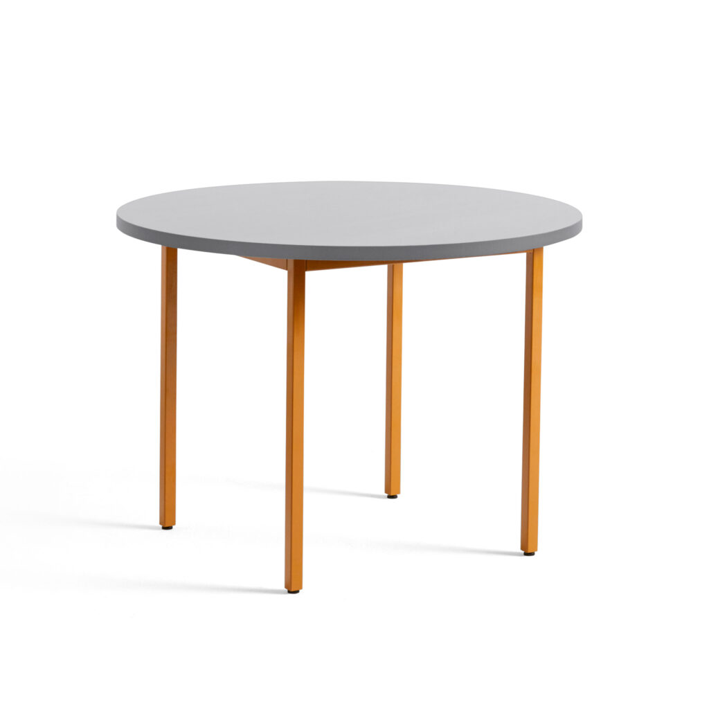 Two-Colour Table Round 105 Light Grey / Ochre