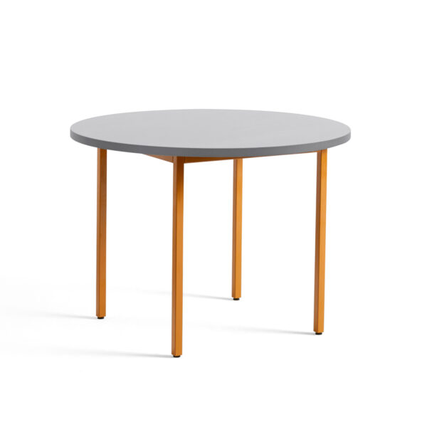 Two-Colour Table Round 105 Light Grey / Ochre