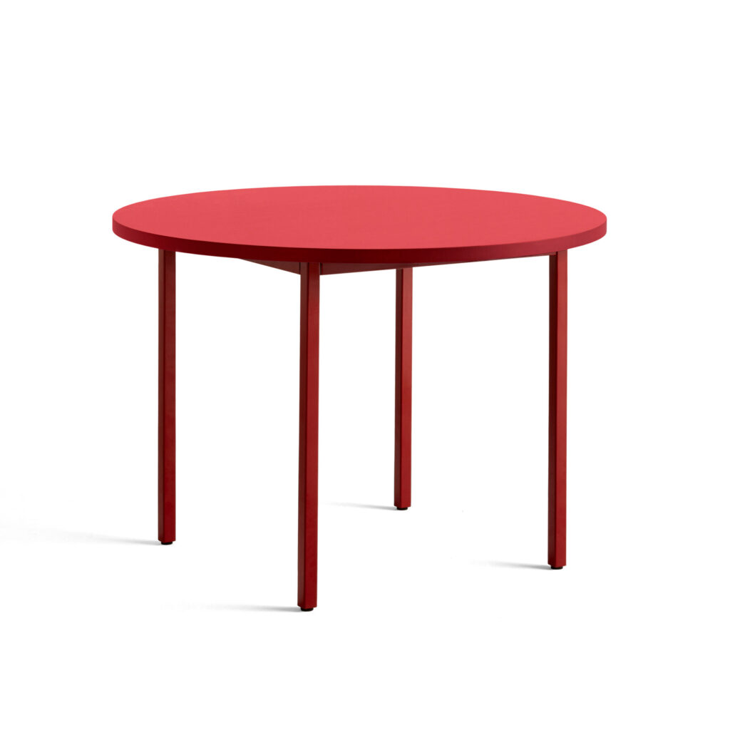 Two-Colour Table Round 105 Red / Maroon Red