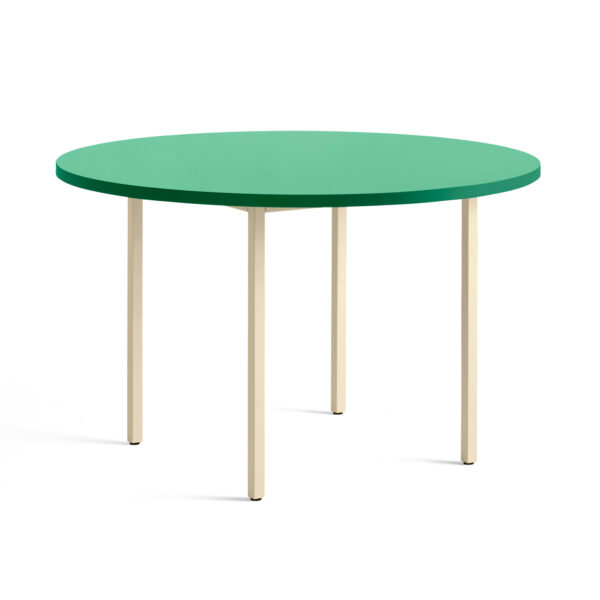 Two-Colour Table Round 120 Green Mint / Ivory