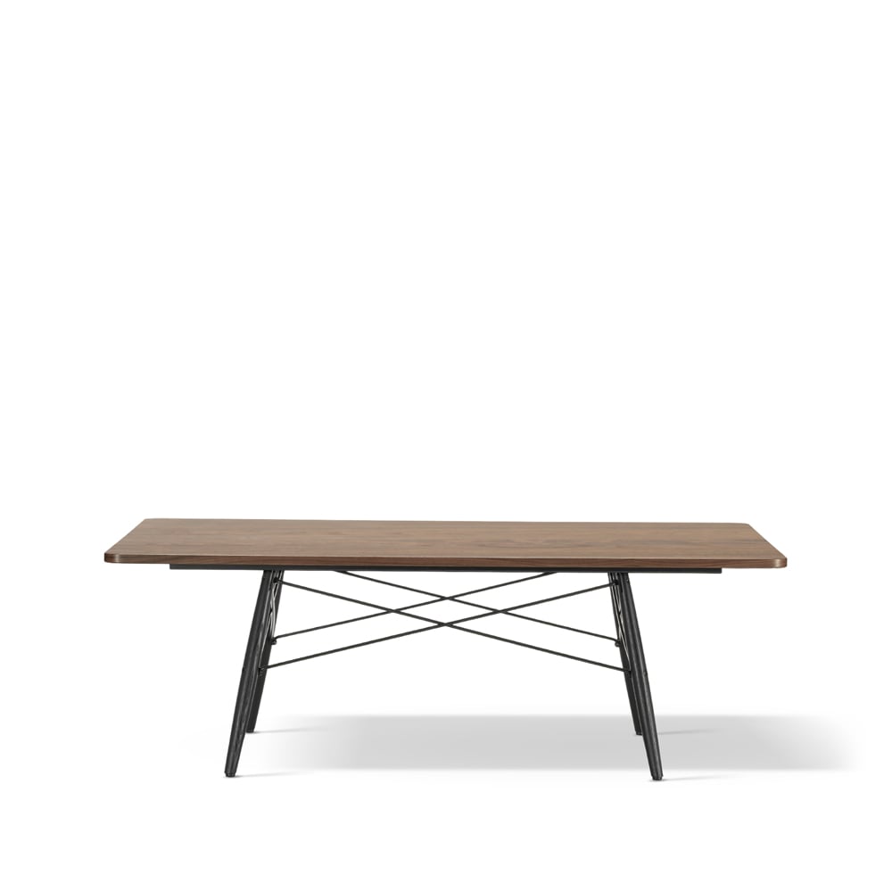 Vitra Eames coffee table soffbord svartbetsade askben American walnut stor