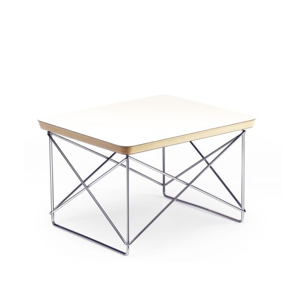 Vitra LTR occasional table bord Vit laminat-kromstativ