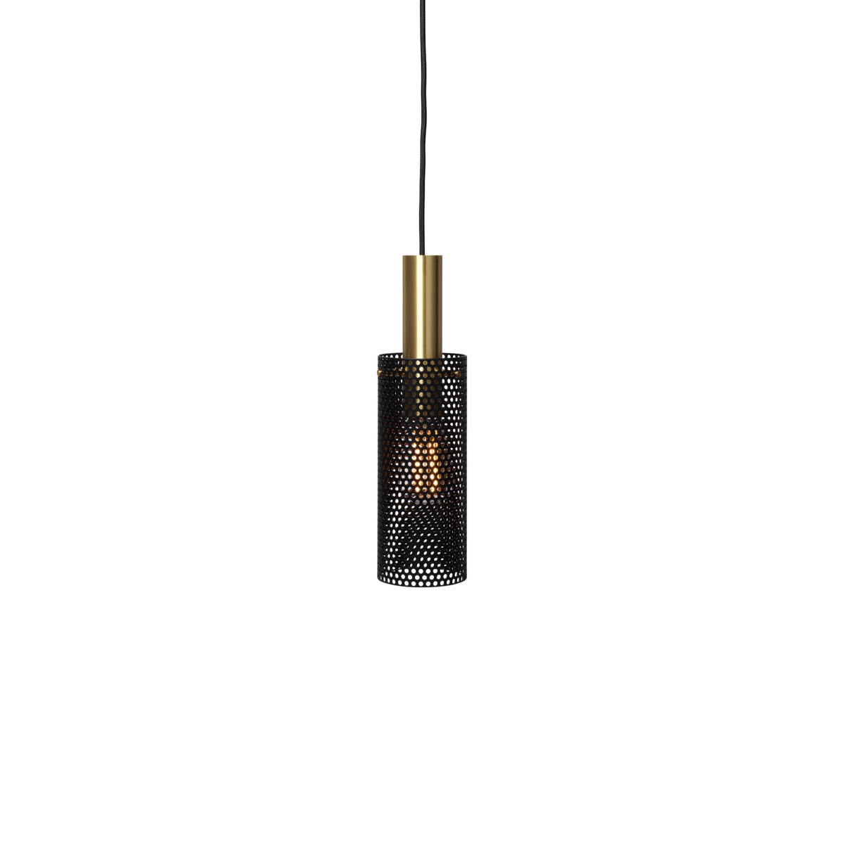 Vouge Pendant Small Black/ Brass