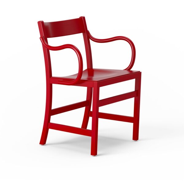 Waiter XL Armchair, Red Laquered Beech, Utan klädsel