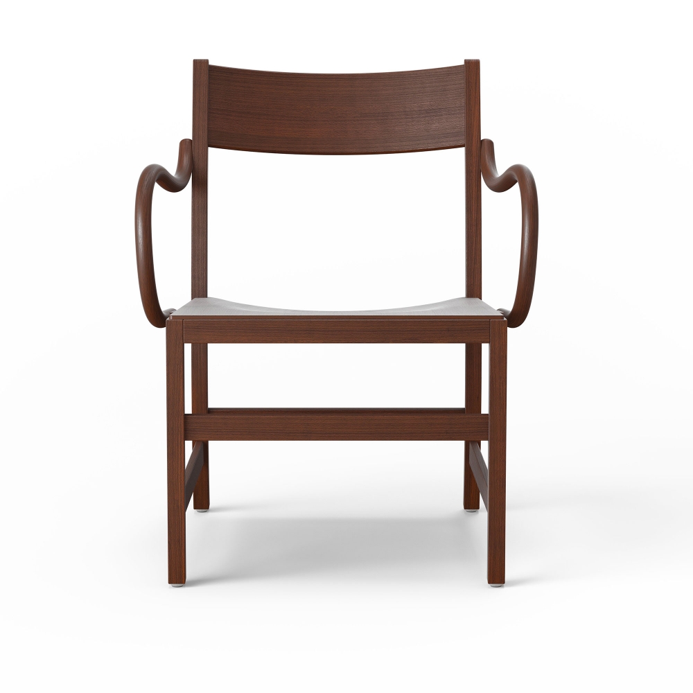 Waiter XL Easy Chair, Walnut Stained Beech, Utan klädsel