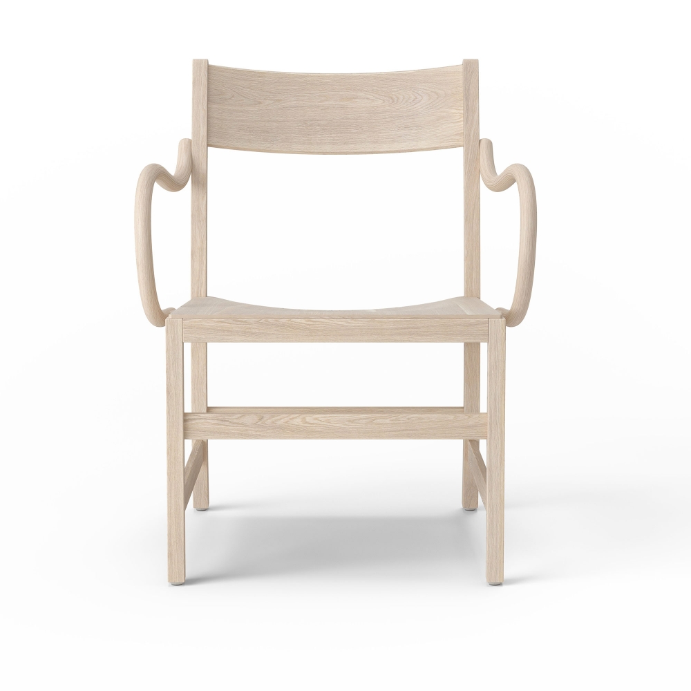 Waiter XL Easy Chair, White Oiled Oak, Utan klädsel