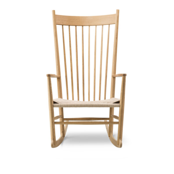 Wegner J16 Rocking Chair, Oljad ek, Naturfärgad sits