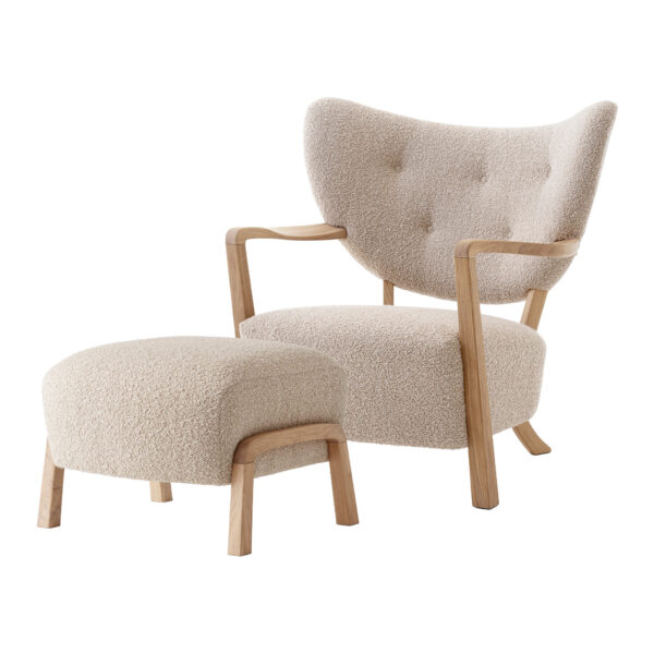 Wulff Lounge Chair ATD2 & Pouf ATD3 Oak / Karakorum 003