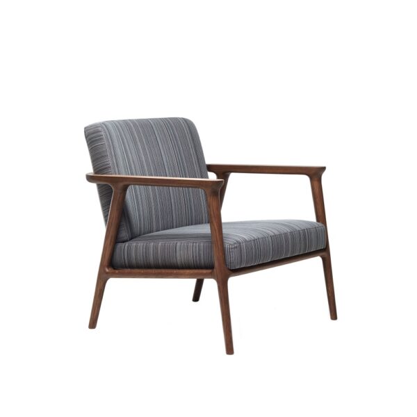 Zio Lounge Chair, Svartbetsad ek, Cat. IV, Tartanic Cinnamon