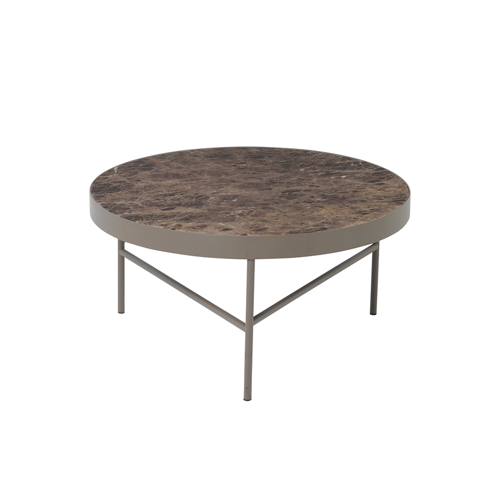 ferm LIVING Marble Table soffbord Brun marmor-large-brunt stativ